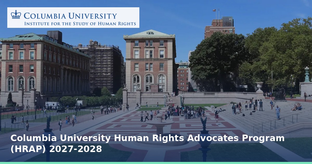 Columbia University Human Rights Advocates Program (HRAP) 2027-2028