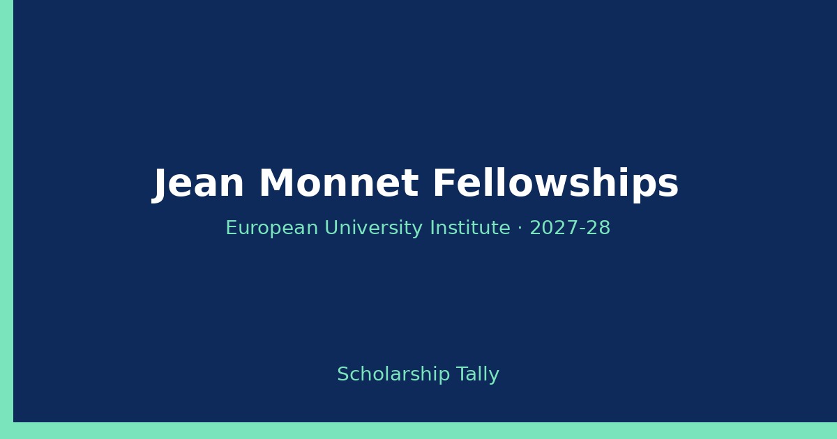 Jean Monnet Fellowships at the European University Institute: who should apply for 2027-28, and who should not