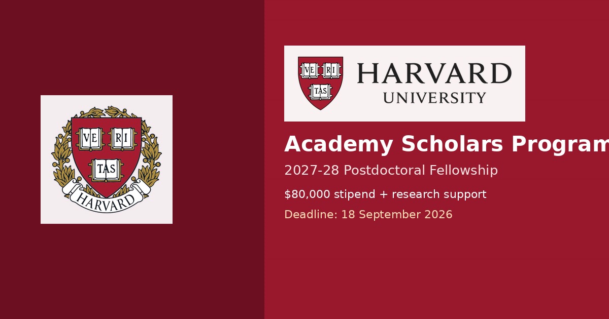 Harvard Academy Scholars Program: Eligibility, Funding, and 2027-2028 Status