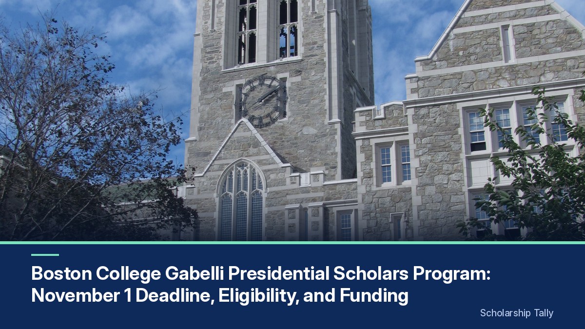 Boston College Gabelli Presidential Scholars Program: November 1 Deadline, Eligibility, and Funding